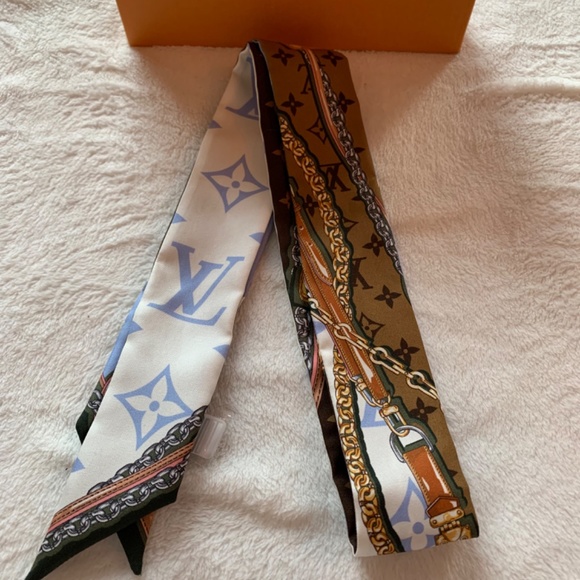 NEW LOUIS VUITTON BLUE & WHITE ULTIMATE MONOGRAM BB BANDEAU -  M76676 - Picture 5 of 14